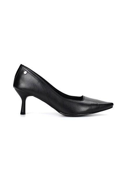 Gökhan Talay Zelia Flexible Soft Non-Slip Sole (4 cm) Black Skin Women's Heeled Shoes