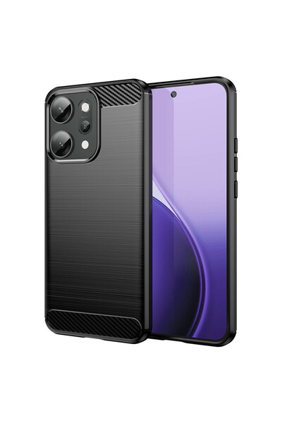 Optim Solution Husa Carbon Resistance pentru Oppo Reno14 Pro, Anti-Soc, Negru