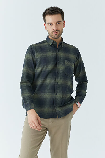 ModaPlaza Men's Classic Melange Shirt 6221