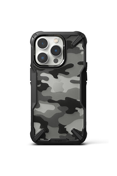 AZIAO Husa Tech X Design pentru Apple iPhone 15 Pro Max, Fusion, Camuflaj Negru