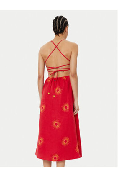 MAAJİ Γυναικείο Καλοκαιρινό Φόρεμα PT2268CMD002 Κόκκινο