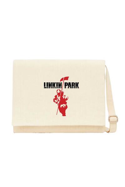 CrowsGate حقيبة ماسنجر من القماش الكتاني من لينكين بارك سولدر