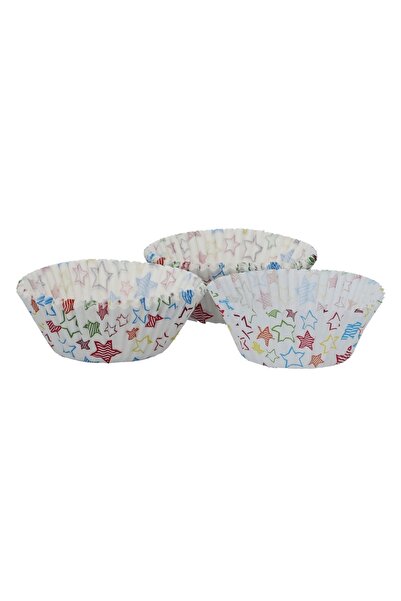 Chef Craft 50-Piece Star Printed Baking Cups, Multicolor