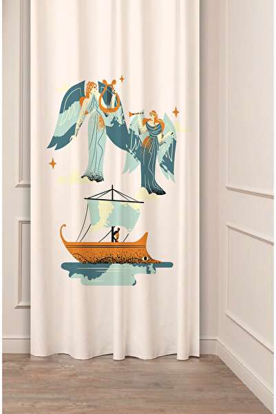 GREENDECOR ستارة خلفية أنيقة بتصميم خاص مطبوعة رقميًا بنمط قديم من الأساطير ا...