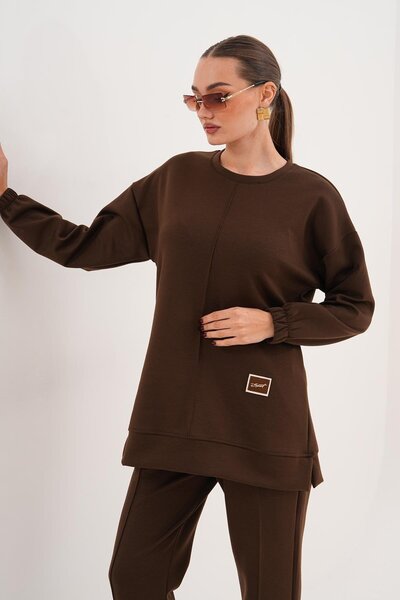 WestBound Дамски комплект за ежедневно колоездене с яка BROWN