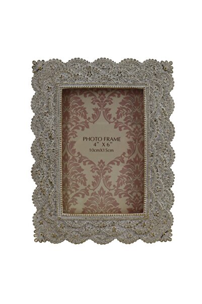 SHOPIENS Photo Frame AK 1523213 A, Rectangular, 15 x 10 cm, Gold Patina, Polyresin