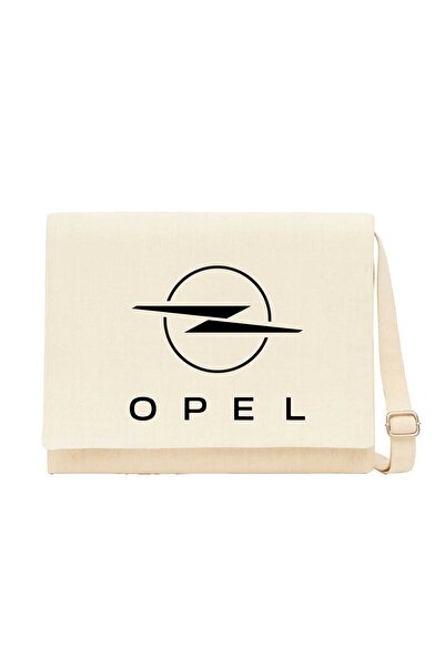 CrowsGate Τσάντα αγγελιοφόρου από κρεμ καμβά με νέο λογότυπο Opel
