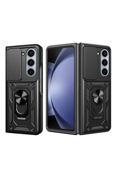 Optim Solution Husa Shutter Armor Ring Lens Cover pentru Samsung Galaxy Z Fol...