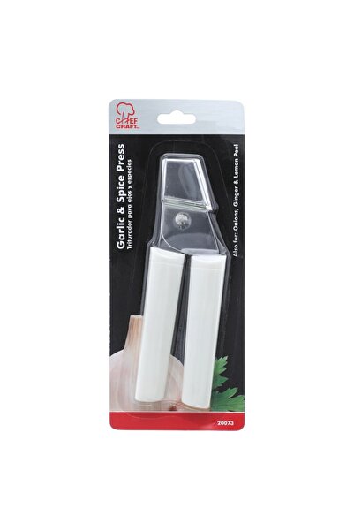 Chef Craft Garlic & Spice Press White 3.5 x 8.75 Inches