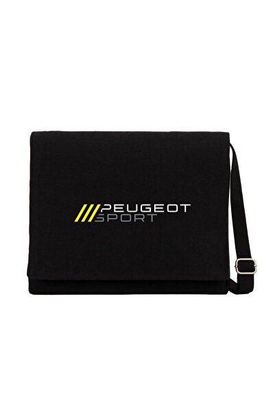 CrowsGate حقيبة بيجو سبورت سلاش من القماش الأسود