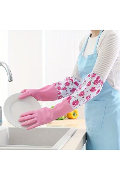 ARVALE Dishwashing and Kitchen Cleaning Gloves – Long Sleeve, Waterproof, Durable