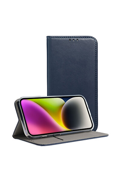 Optim Solution Husa Flip din Piele PU pentru Motorola Moto G13, G23, G53Verdee, Albastru inchis