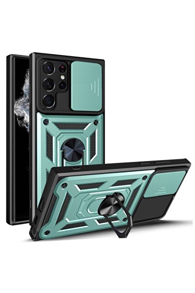 Optim Solution Husa Shutter Spate Armor Ring Lens Cover pentru Samsung Galaxy...