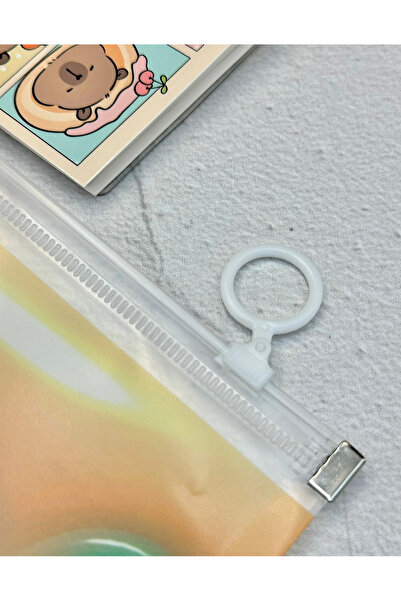 ZeCo Collection Cute Teddy Bear Transparent Single Compartment A4 Zipper File Folder / Document File/Organizer Folder