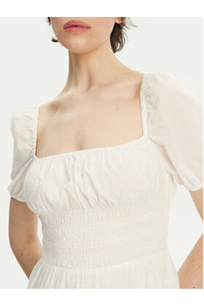 Tommy Jeans Rochie de vară pentru femei DW0DW21334 Alb