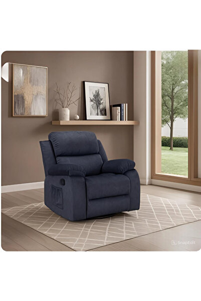 NZONE STORE كرسي استرخاء هزاز ودوار مع مسند قدم مقاس كبير- تصميم عصري ومريح