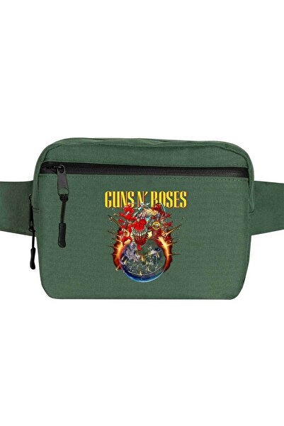CrowsGate Geantă de talie Guns N Roses 2025 Tour Culoare verde
