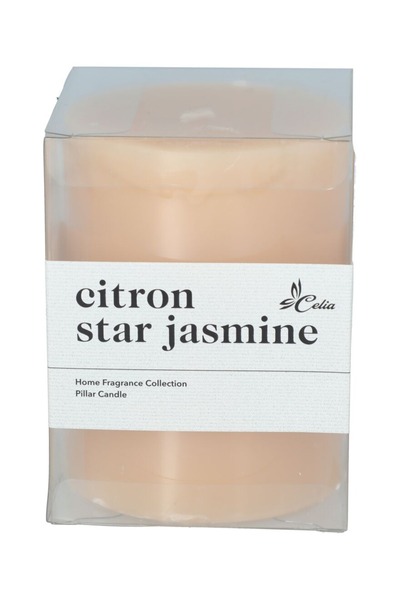 Generic شمعة طويلة معطرة برائحة الليمون والياسمين والخوخ 10 سم