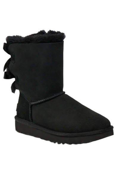 UGG Śniegowce damskie emu BAILEY BOW II czarna skóra naturalna zamszowa 39