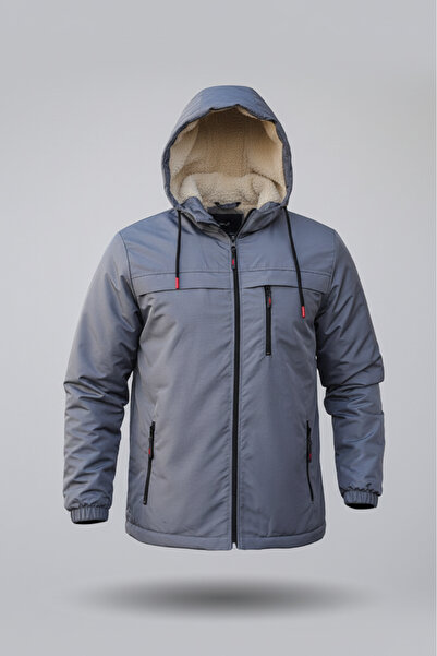 FLUEND MODA Fur-Lined Waterproof and Windproof Winter Jacket Coat