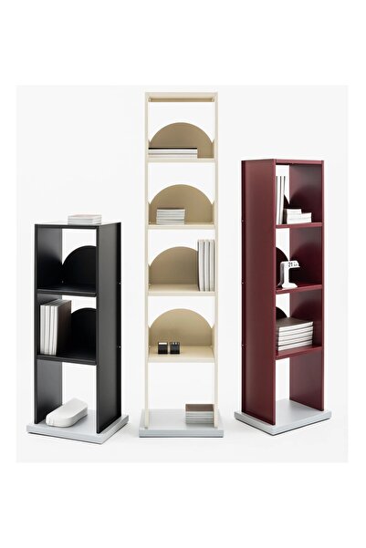 SCY Ritchie Dekoratif 3'lü Kitaplık Çok Amaçlı Raf Düzenleyici Dolap