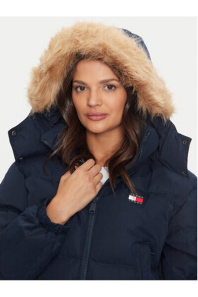 Tommy Jeans Geacă de puf pentru femei DW0DW19687 Albastră
