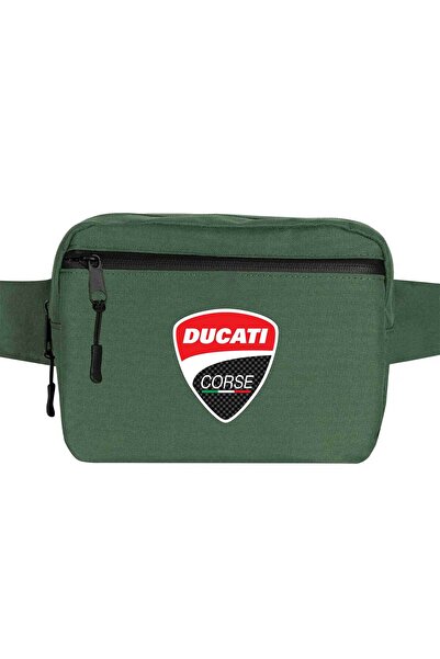 CrowsGate حقيبة الخصر بشعار دوكاتي كورس باللون الأخضر