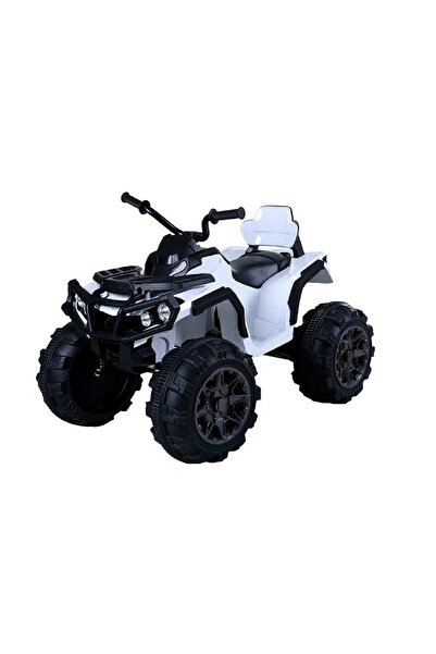 Generic مركبة كهربائية صغيرة للأطفال، ذات 4 عجلات، لون أبيض
