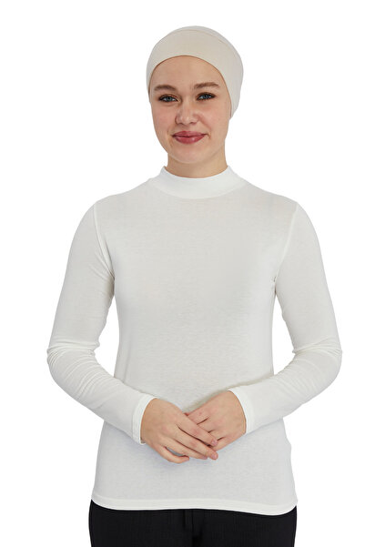 TRModam Kadın Uzun Kollu Balıkçı Yaka Organik Body – Esnek, Nefes Alabilir, Basic Günlük Bluz