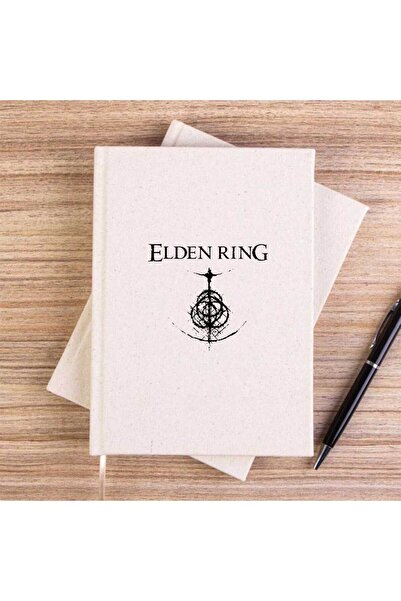 CrowsGate Elden Ring Logo Cream Unlined Canvas Notebook