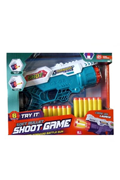 Generic ثقب دوار يدوي سحب لينة رصاصة التكنولوجيا بندقية الإسفنج رصاصة طرية تهدف لعبة للأطفال والفتيان