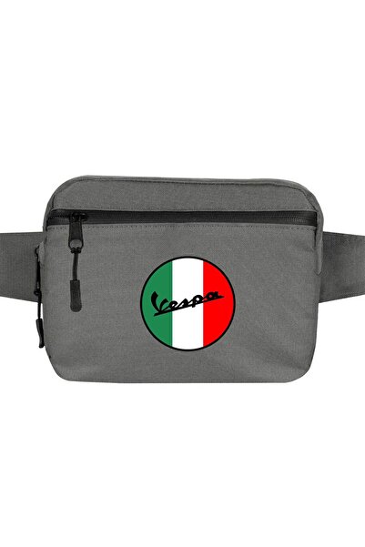 CrowsGate Vespa Logo Bell Bag Gray Color