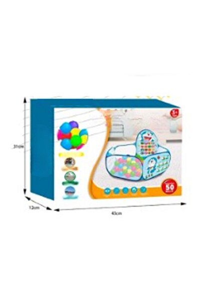 Generic خيمة أطفال ملونة مع سلة تصميم قابل للطي مع كرات ملونة