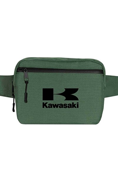 CrowsGate Geantă de talie cu logo Kawasaki Culoare verde