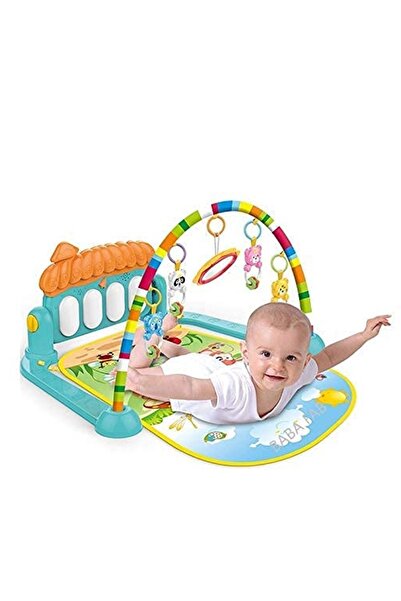 Generic سجادة جيم كيك آند بلاي بيانو 2 في 1 مع خشخيشات