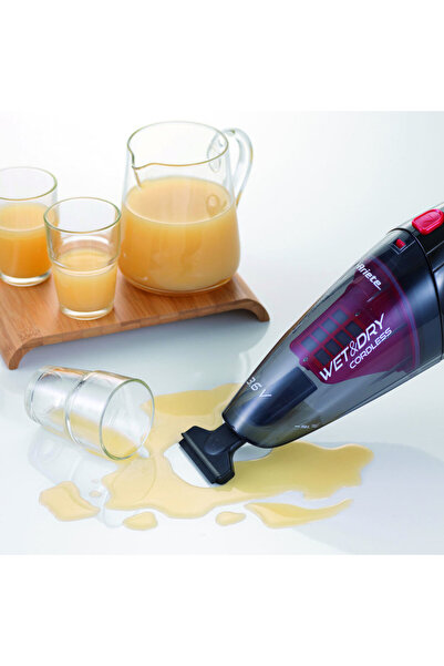 ARIETE Handheld vacuum WET&DRY CORDLESS 2474/00,400ml,1200mAh/3.6V, 12min, Washable filter,Black/Red