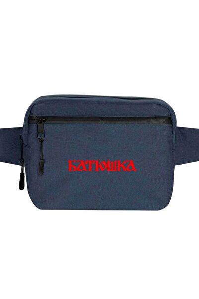 CrowsGate Geantă de talie Batushka Text Culoare bleumarin