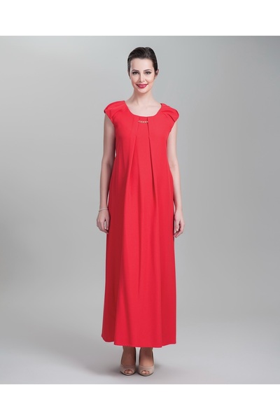 Desen Hamile Giyim Long Maternity Dress with Chain Collar