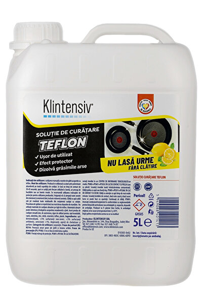 KLINTENSIV Soluție Curățare Teflon 5 Litri– Curățare Delicată, Fără Zgârietur...