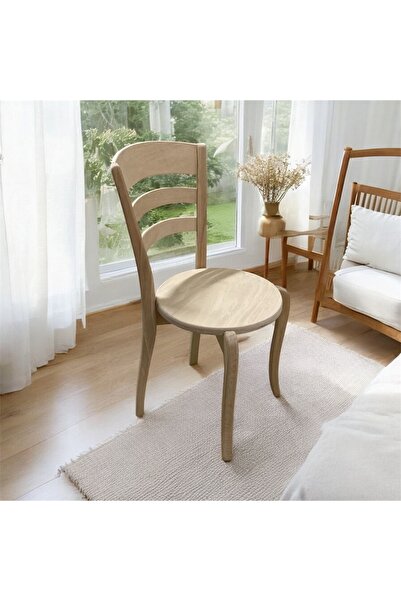 Ert ahşap Rupon Cilasız Çıtalı Ahşap Sandalye