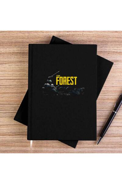 CrowsGate The Forest Skull Black Unlined Canvas Notebook