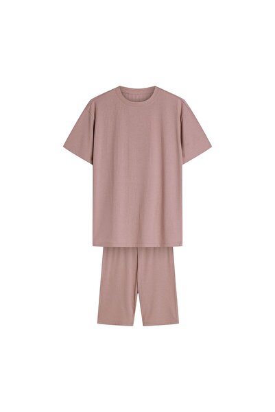 Henderson Women's Homewear 2-Piece Set Outfit Oversize T-Shirt & Biker Shorts Ribbed | Nueva