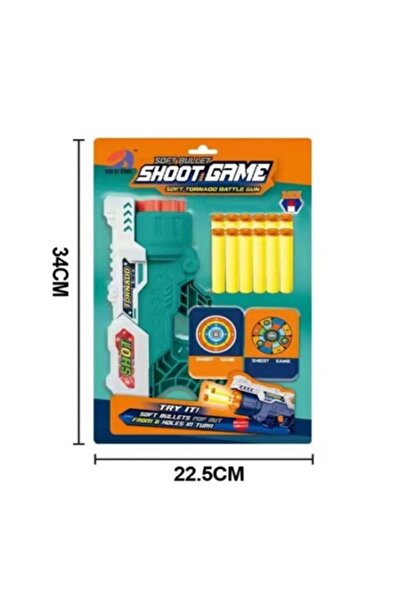 Generic ثقب دوار يدوي سحب لينة رصاصة التكنولوجيا بندقية الإسفنج رصاصة طرية تهدف لعبة للأطفال والفتيان