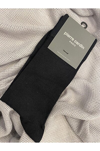 Pierre Cardin Men's Woven Solid Color Bamboo Black Socks