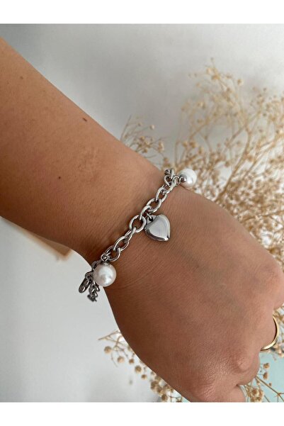 stainless steell Charm Detailed Steel Bracelet