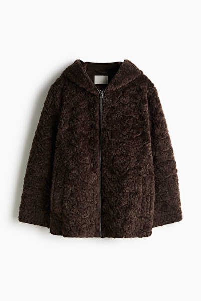 H&M Kapüşonlu Pelüş Ceket
