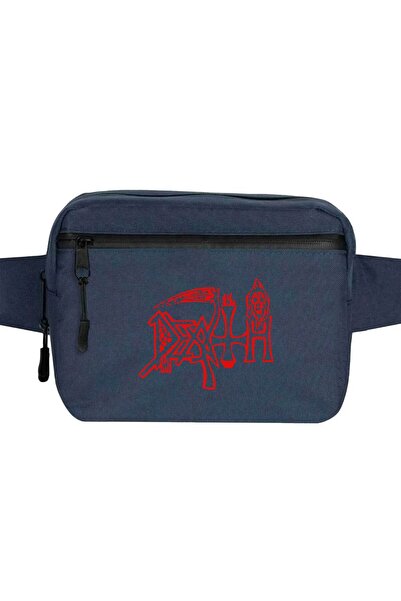 CrowsGate Geantă de talie Death Logo Culoare bleumarin