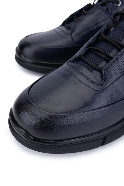 Tamer Tanca Erkek Hakiki Deri Lacivert Casual Ayakkabı