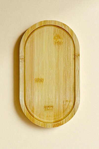 Kitchen Way Bamboo Oval Tray Presentation Tray 25cm Kw-176