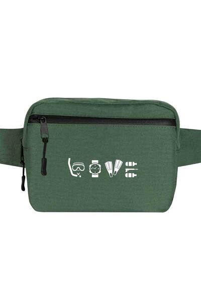 CrowsGate Geantă de talie pentru scufundări, culoare verde